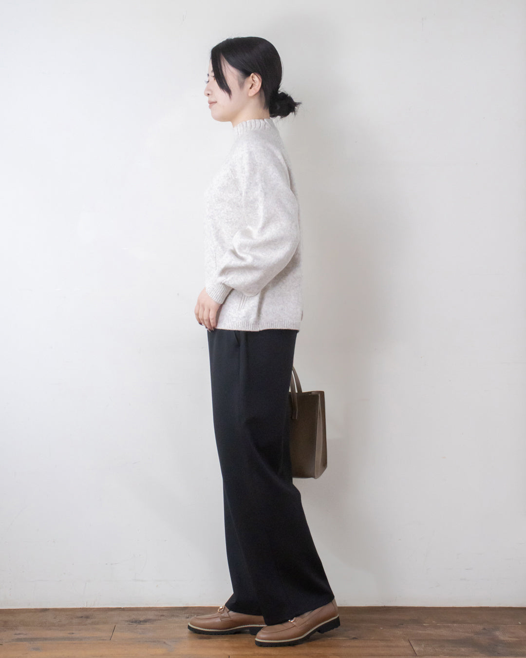 ウォッシャブルWネックプルオーバー