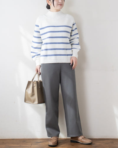 ウォッシャブルWネックプルオーバー