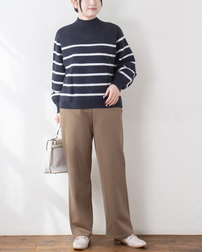 ウォッシャブルWネックプルオーバー