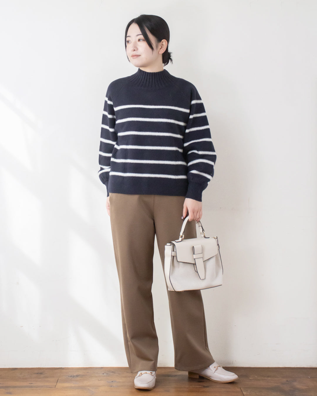 ウォッシャブルWネックプルオーバー