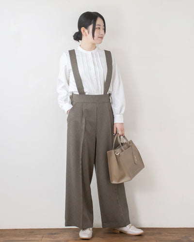 ツイルピンタックブラウス