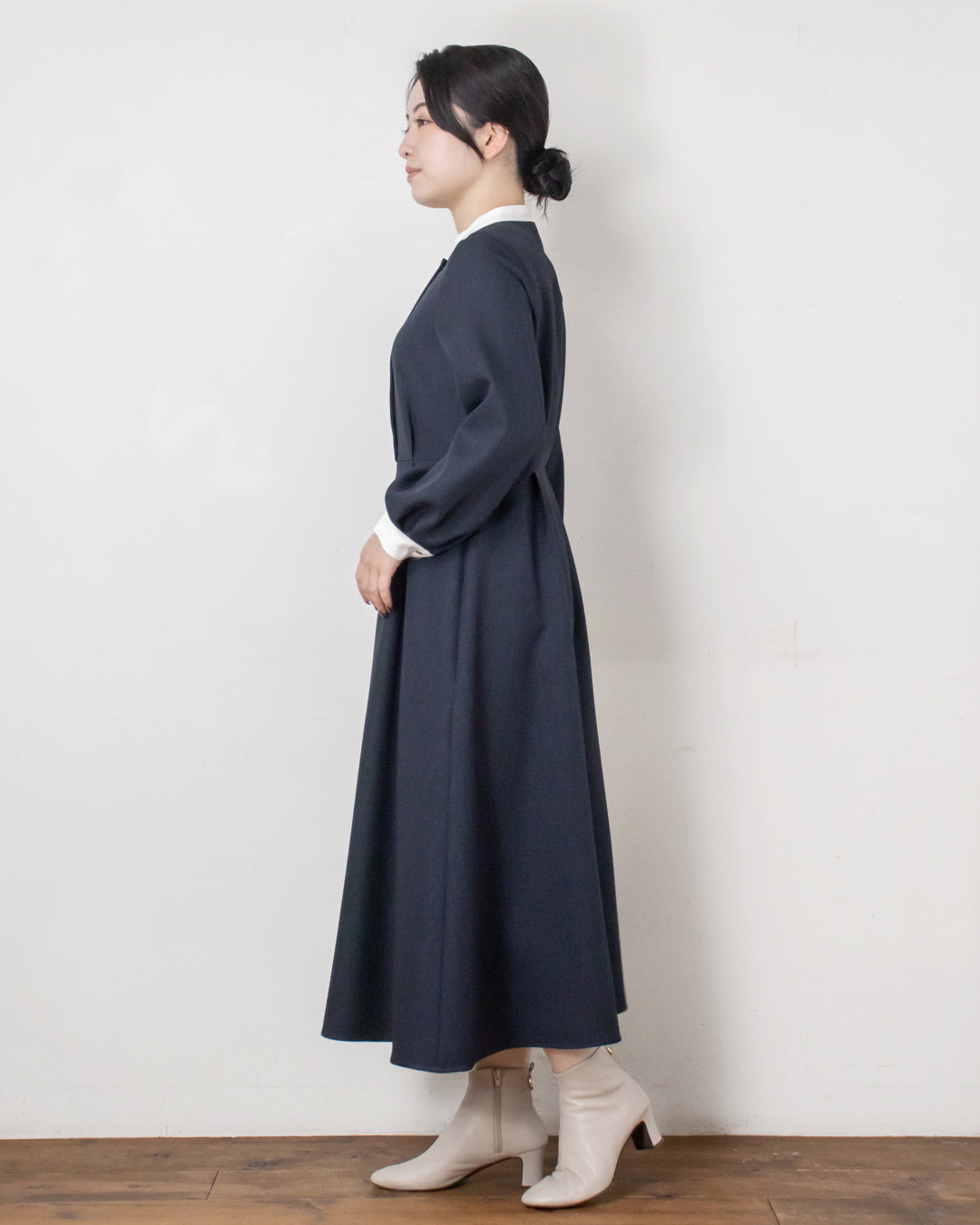 ダブル釦バイカラーワンピース – 3/4 スリークォーター オンラインストア